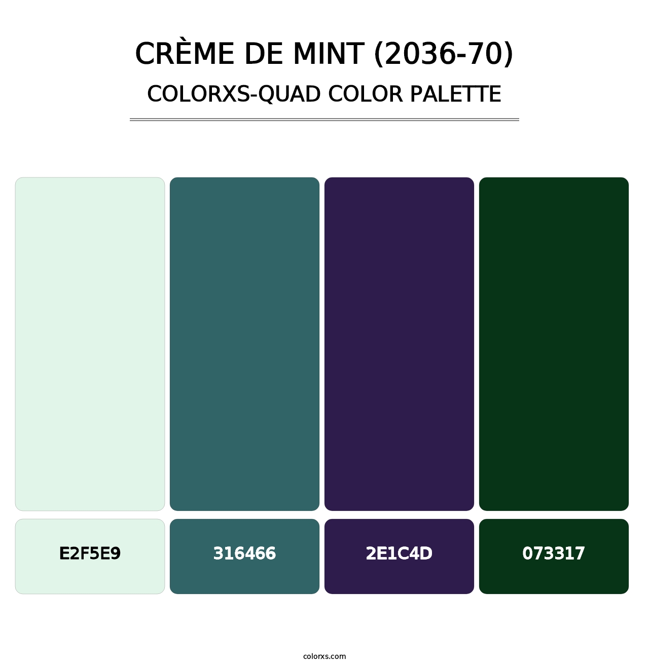 Crème de Mint (2036-70) - Colorxs Quad Palette