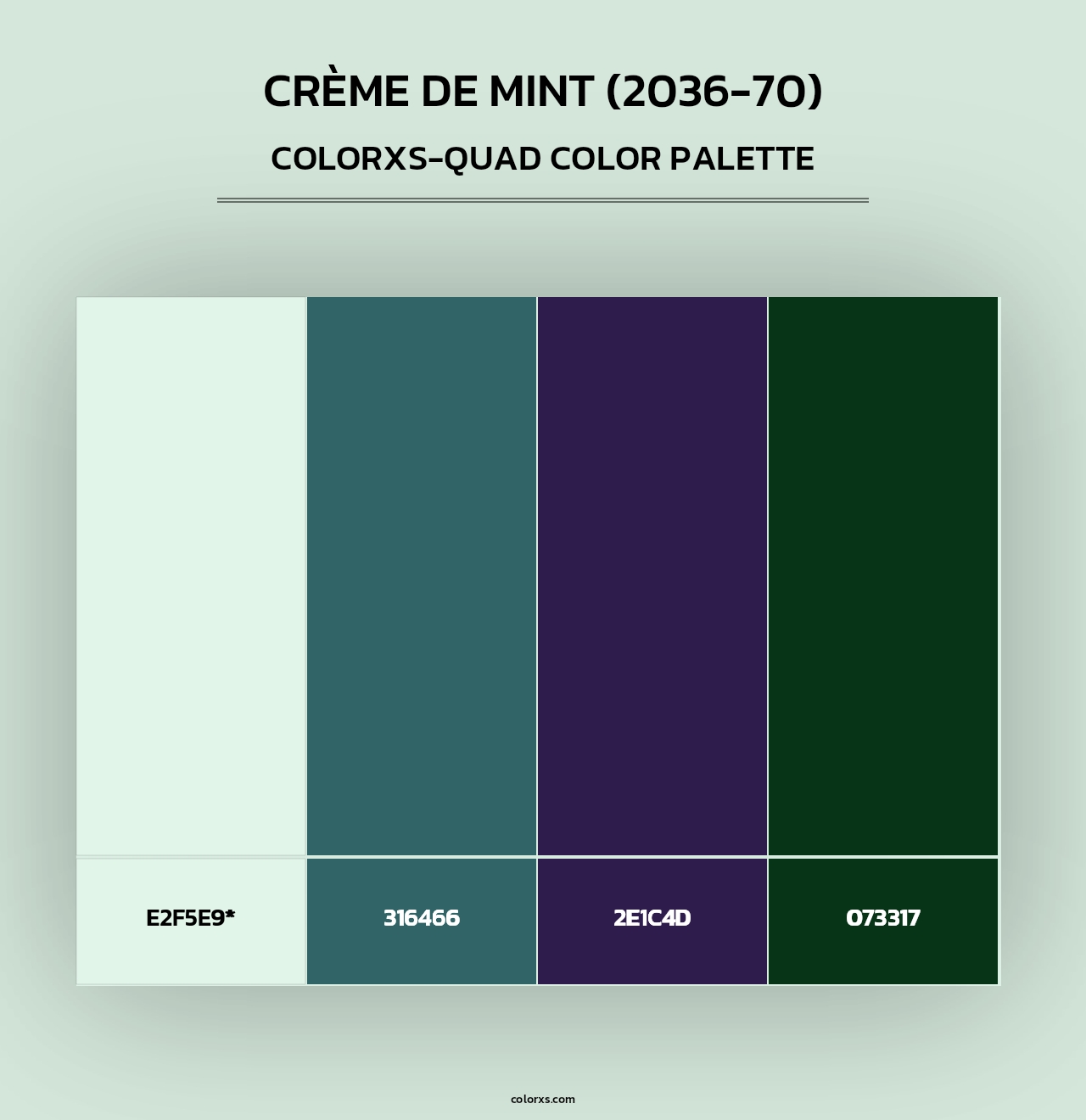 Crème de Mint (2036-70) - Colorxs Quad Palette