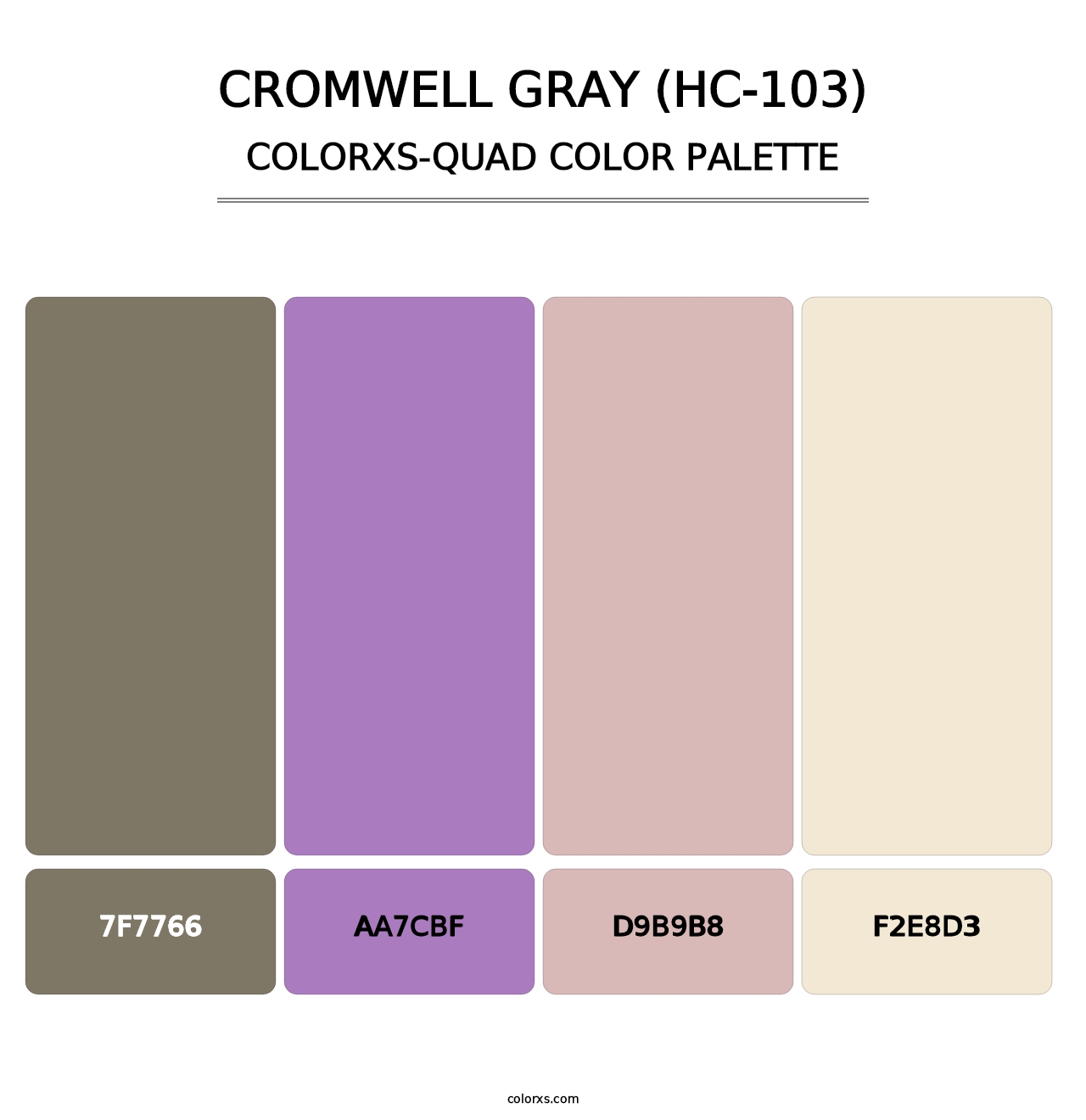 Cromwell Gray (HC-103) - Colorxs Quad Palette