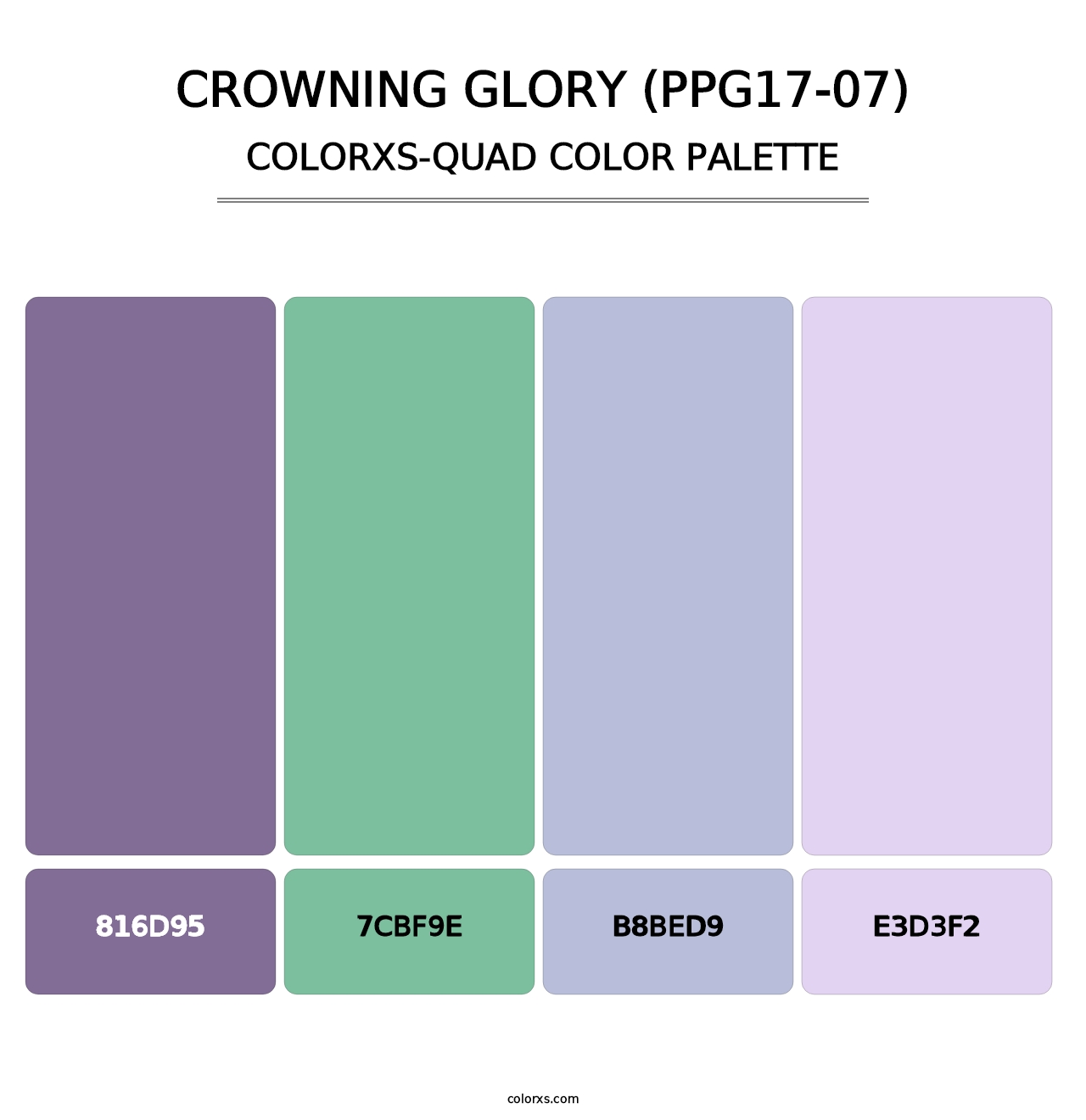 Crowning Glory (PPG17-07) - Colorxs Quad Palette