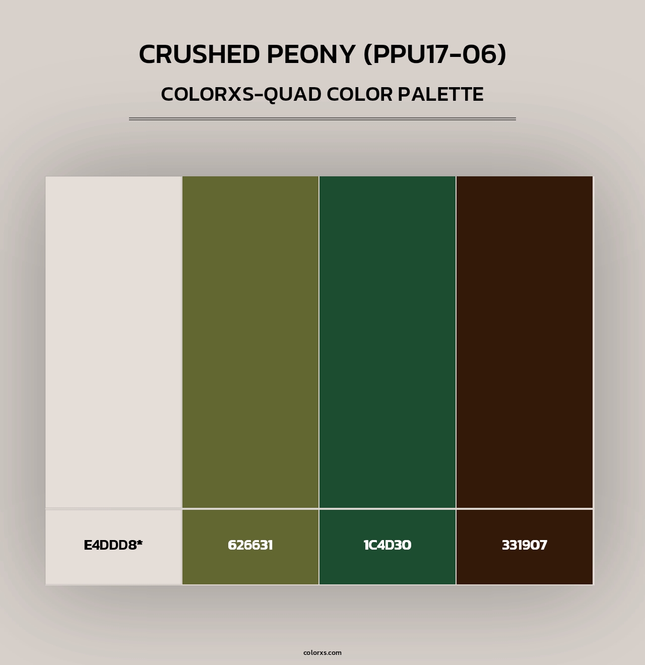 Crushed Peony (PPU17-06) - Colorxs Quad Palette