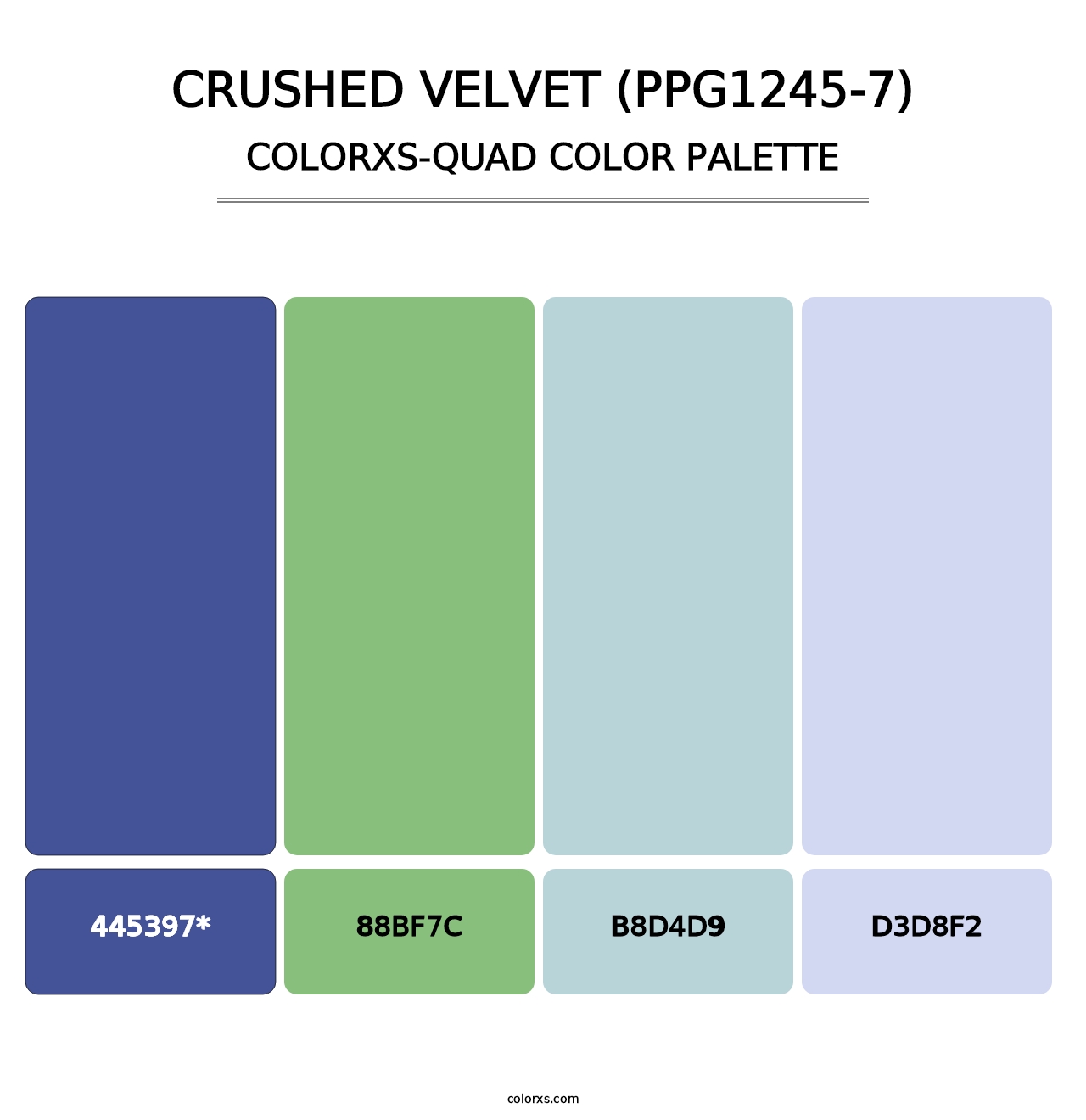Crushed Velvet (PPG1245-7) - Colorxs Quad Palette