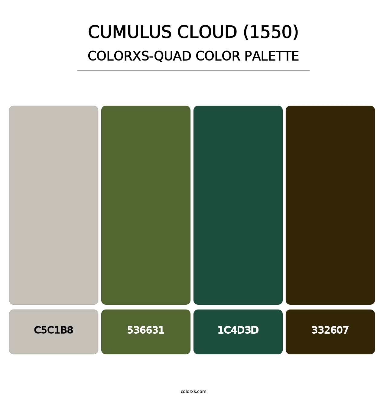 Cumulus Cloud (1550) - Colorxs Quad Palette