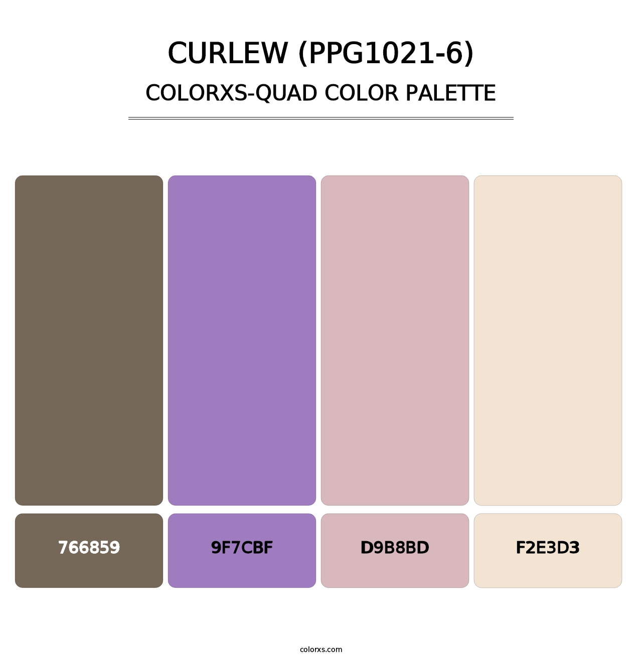 Curlew (PPG1021-6) - Colorxs Quad Palette