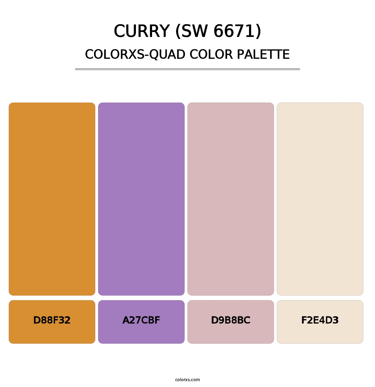 Curry (SW 6671) - Colorxs Quad Palette