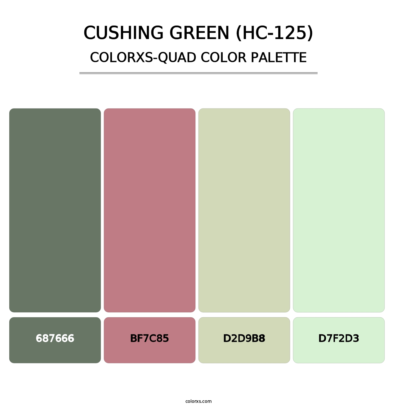 Cushing Green (HC-125) - Colorxs Quad Palette
