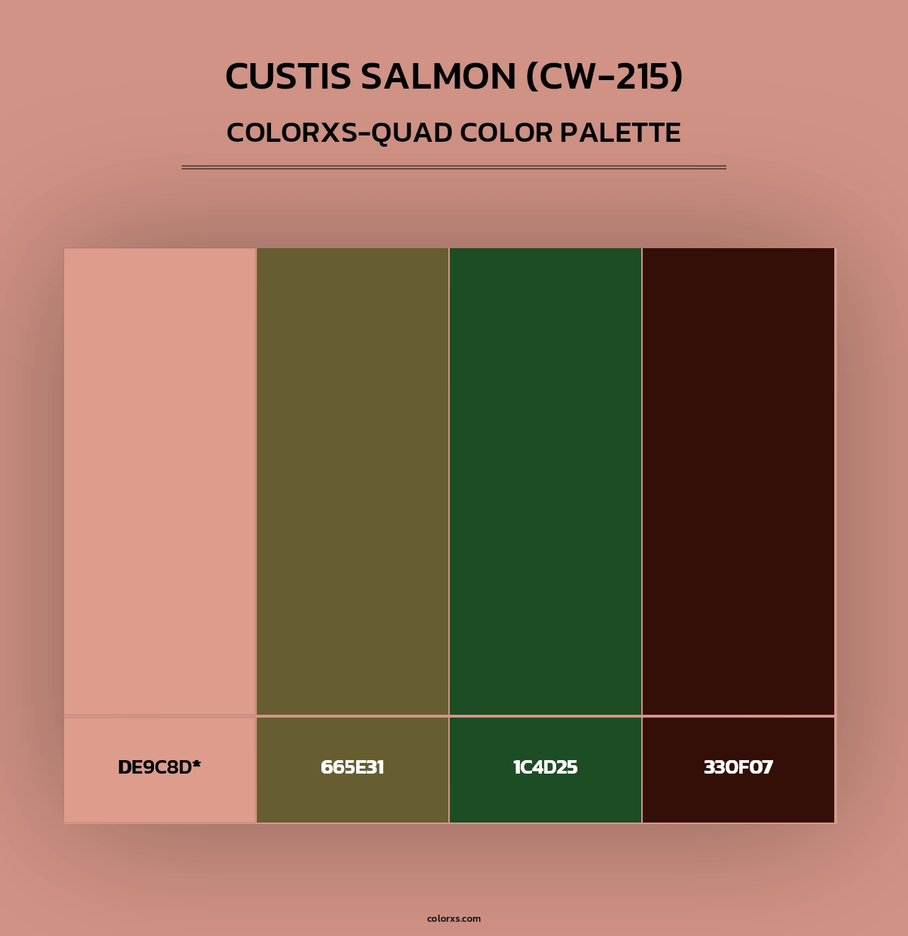 Custis Salmon (CW-215) - Colorxs Quad Palette