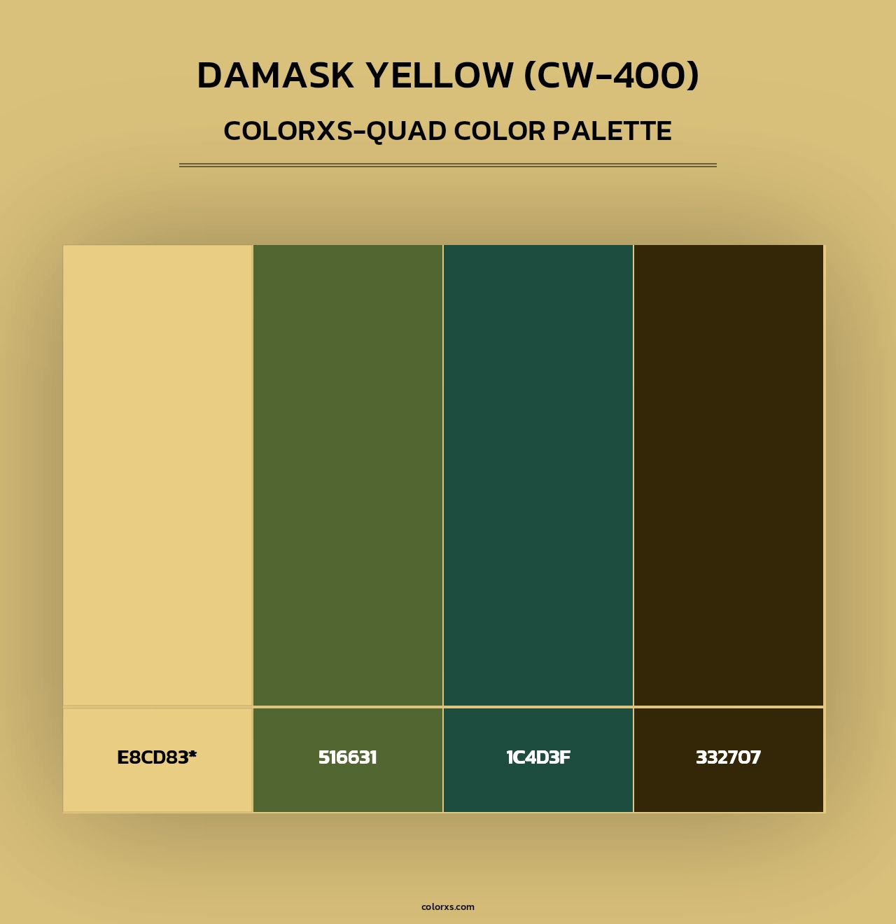 Damask Yellow (CW-400) - Colorxs Quad Palette