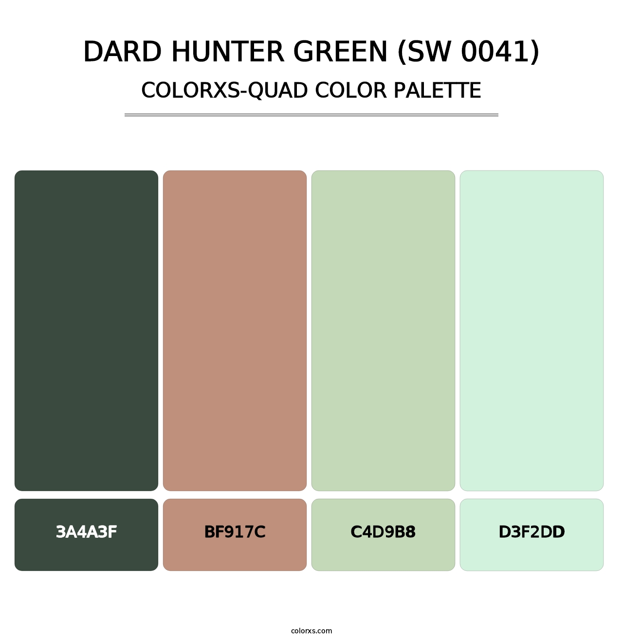 Dard Hunter Green (SW 0041) - Colorxs Quad Palette