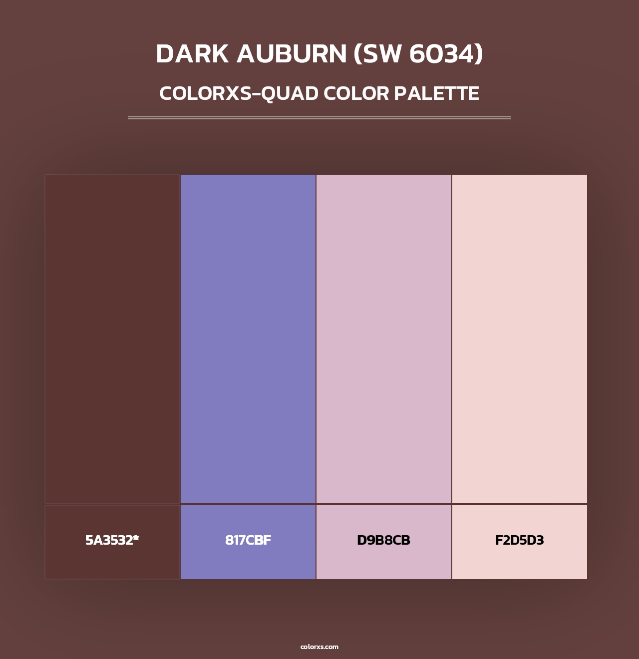 Dark Auburn (SW 6034) - Colorxs Quad Palette