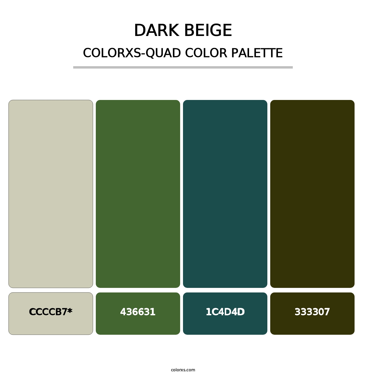 Dark Beige - Colorxs Quad Palette