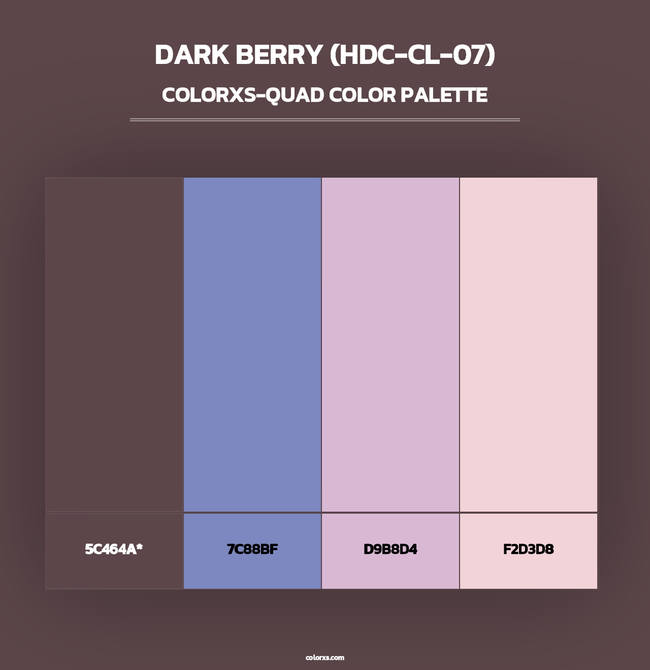 Dark Berry (HDC-CL-07) - Colorxs Quad Palette