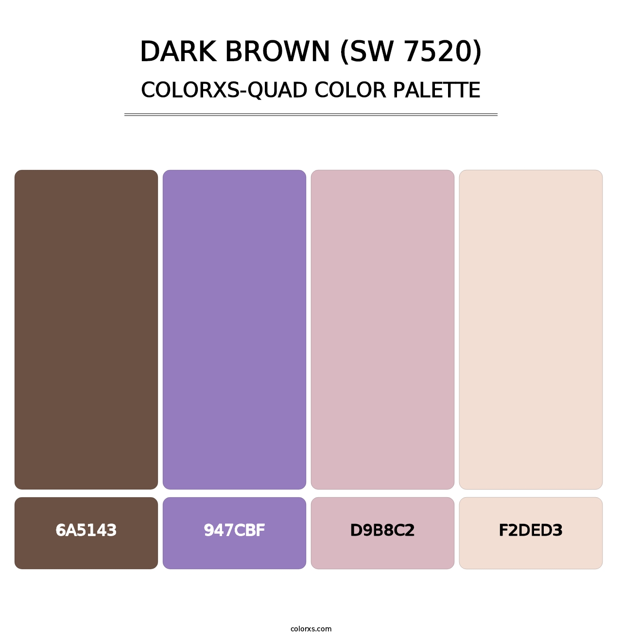 Dark Brown (SW 7520) - Colorxs Quad Palette
