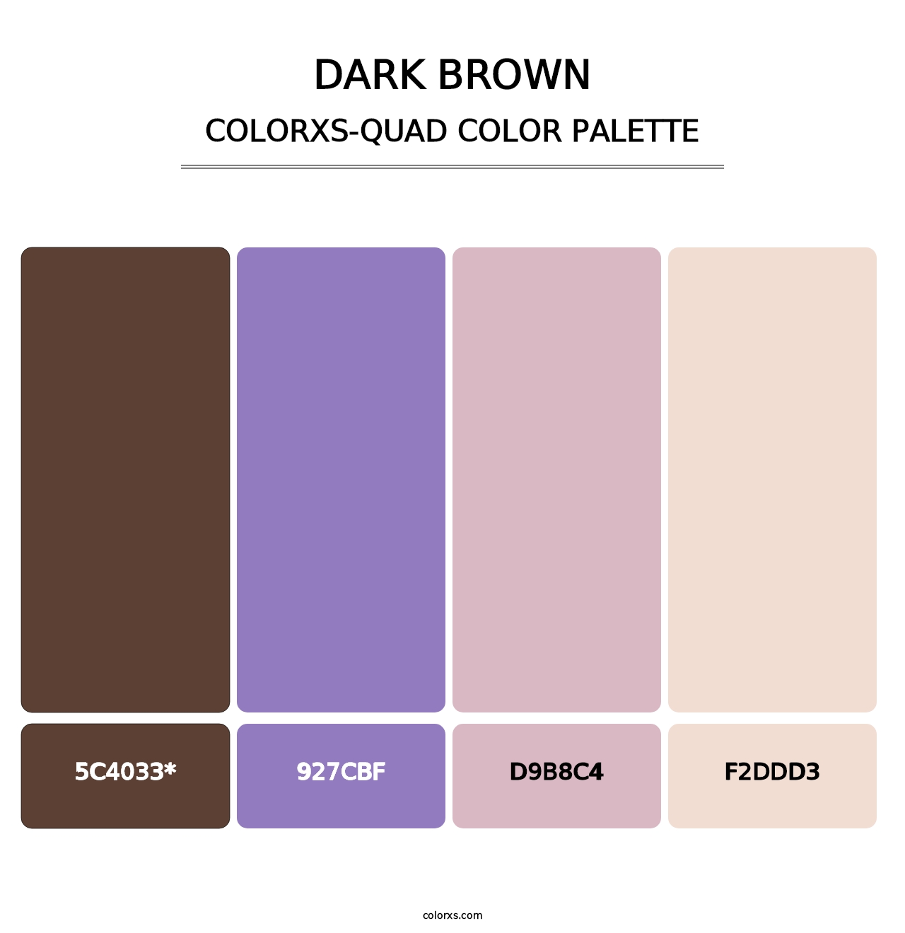 Dark Brown - Colorxs Quad Palette