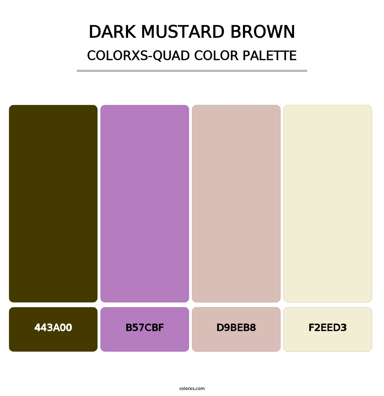 Dark Mustard Brown - Colorxs Quad Palette