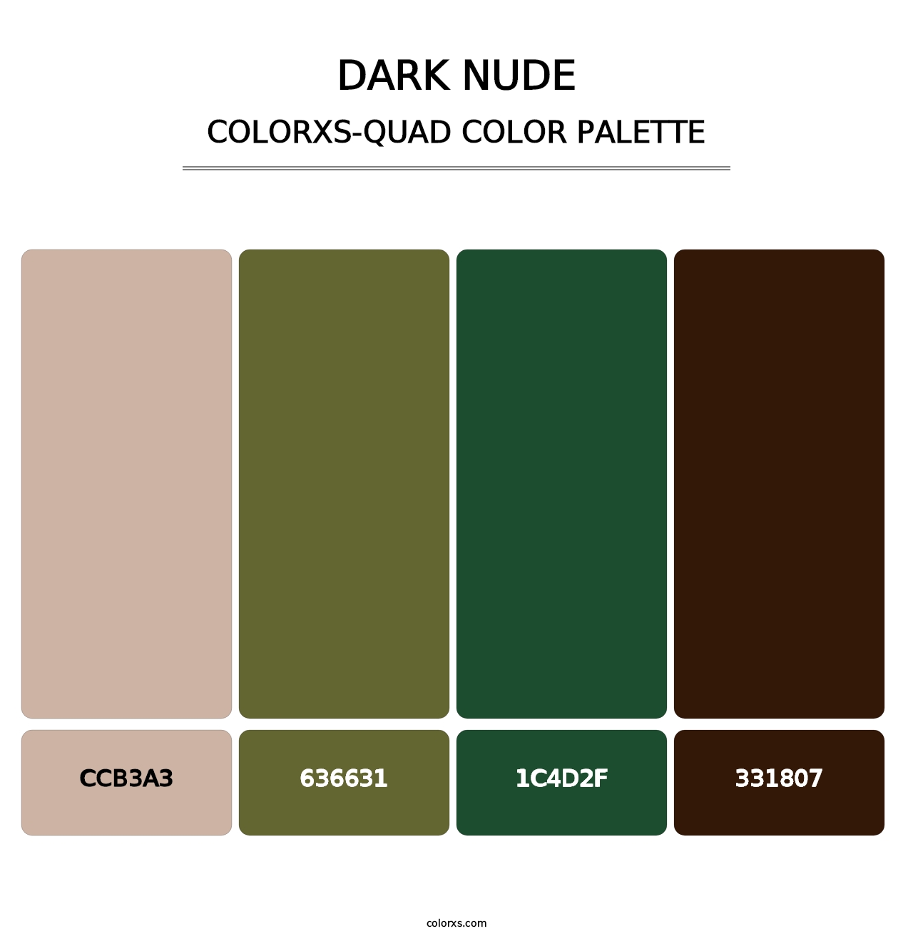 Dark Nude - Colorxs Quad Palette