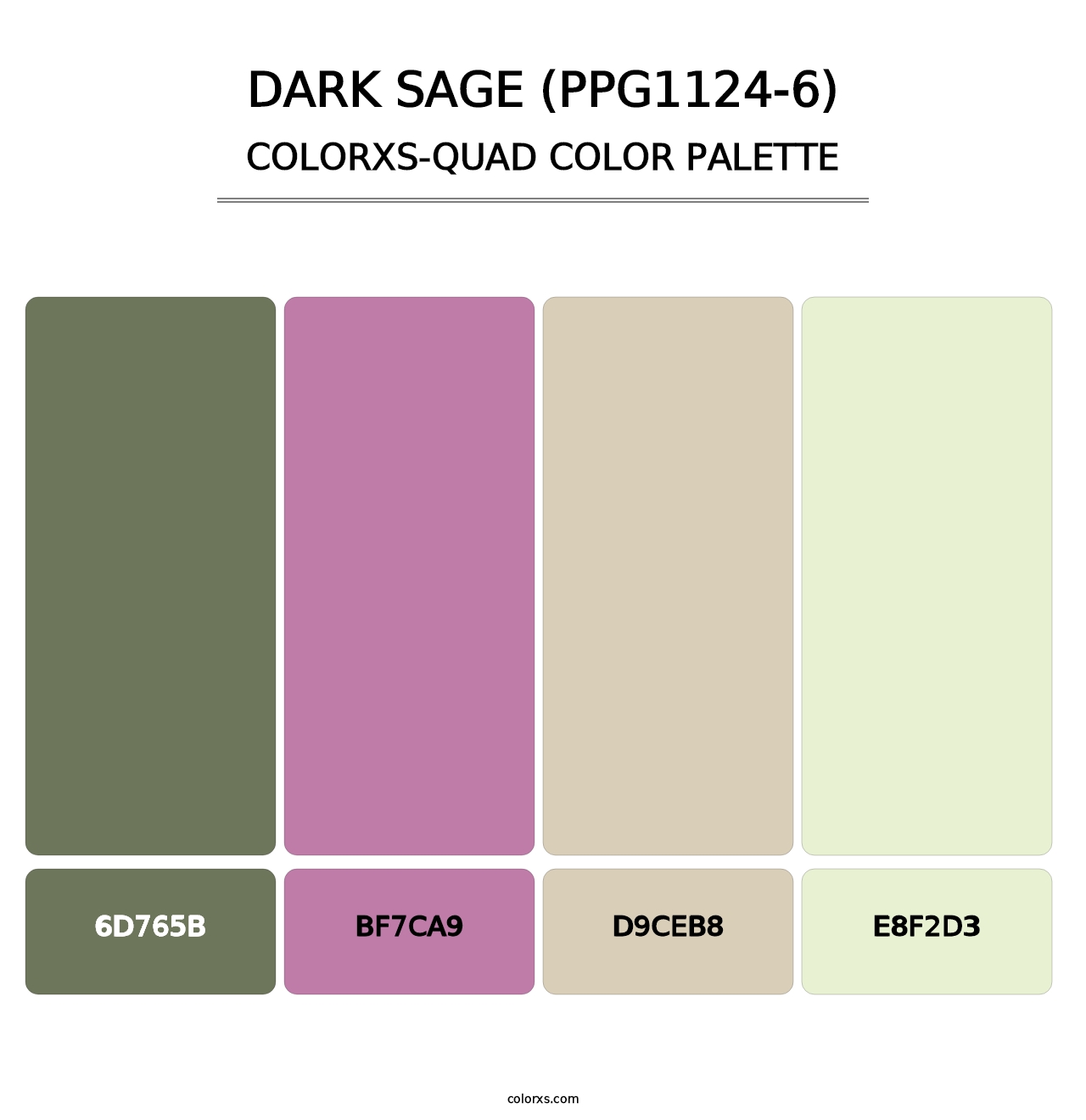 Dark Sage (PPG1124-6) - Colorxs Quad Palette