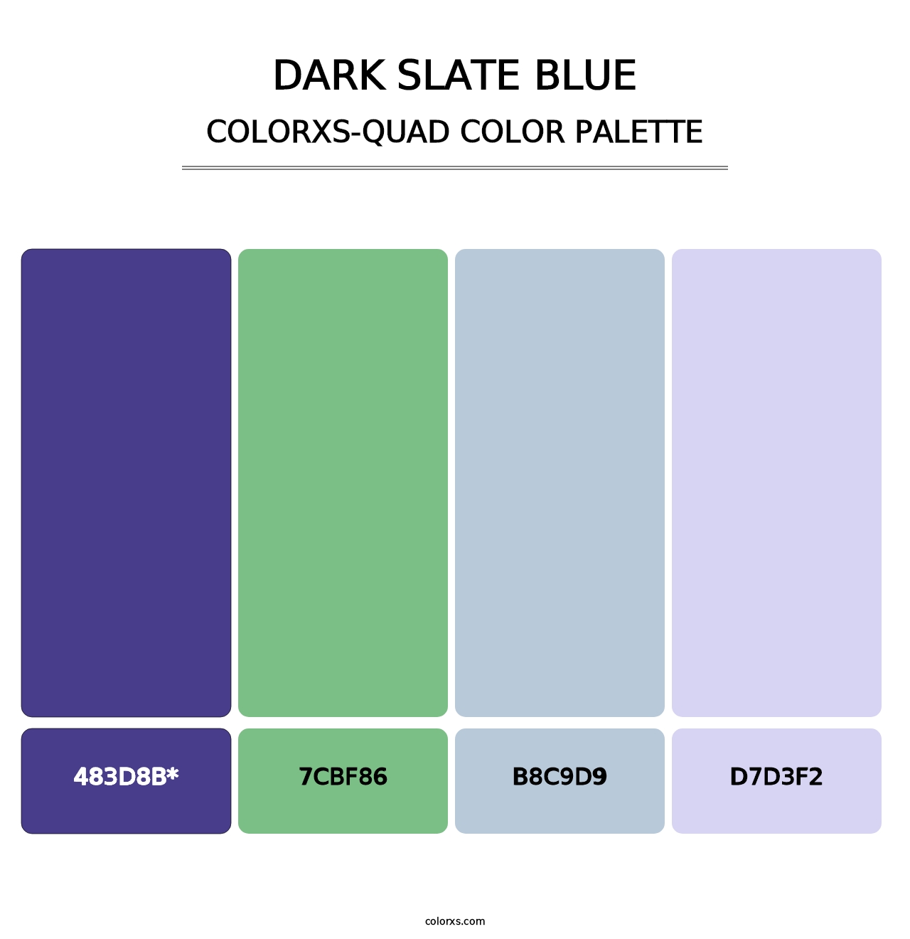 Dark Slate Blue - Colorxs Quad Palette