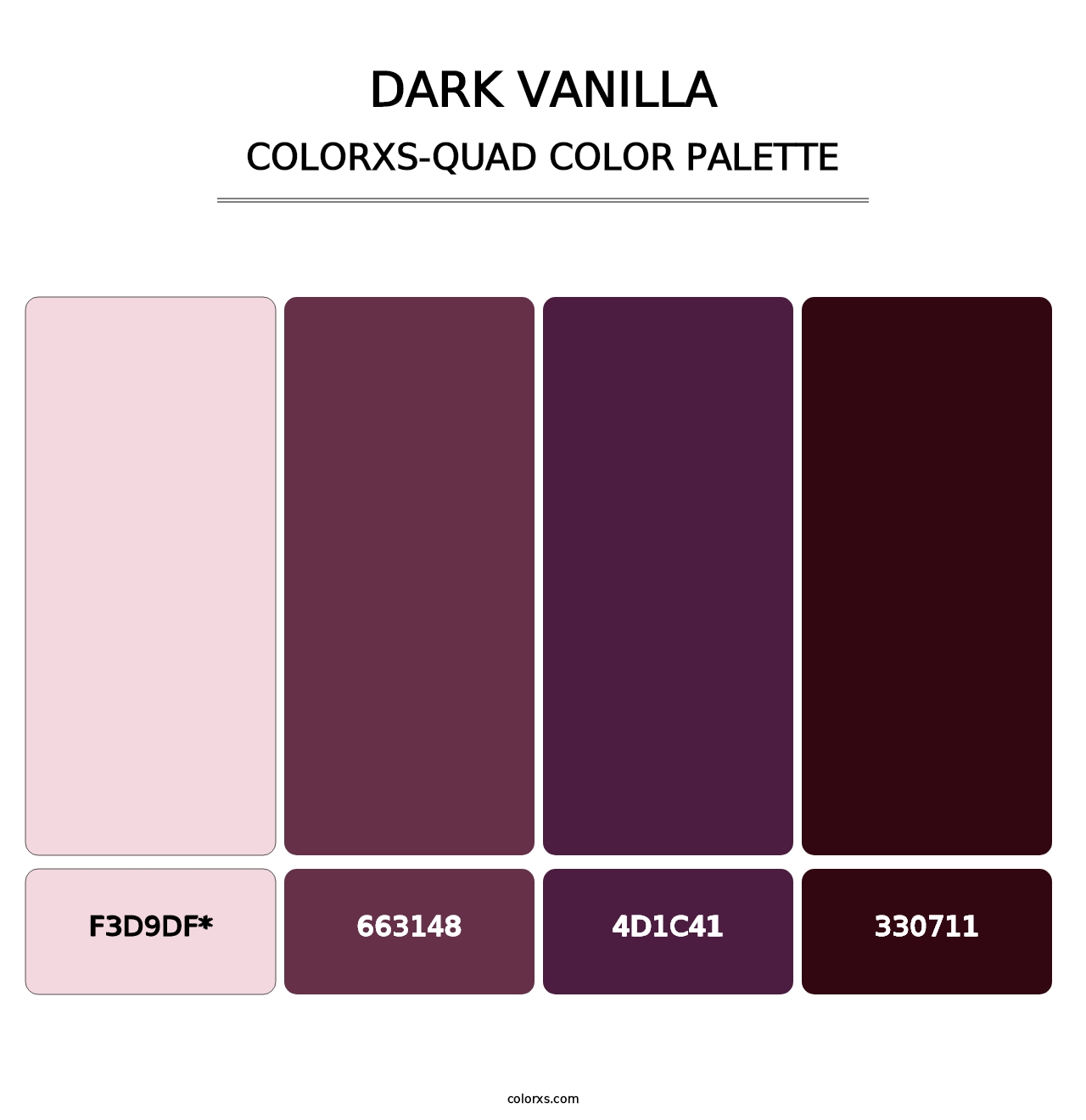 Dark Vanilla - Colorxs Quad Palette