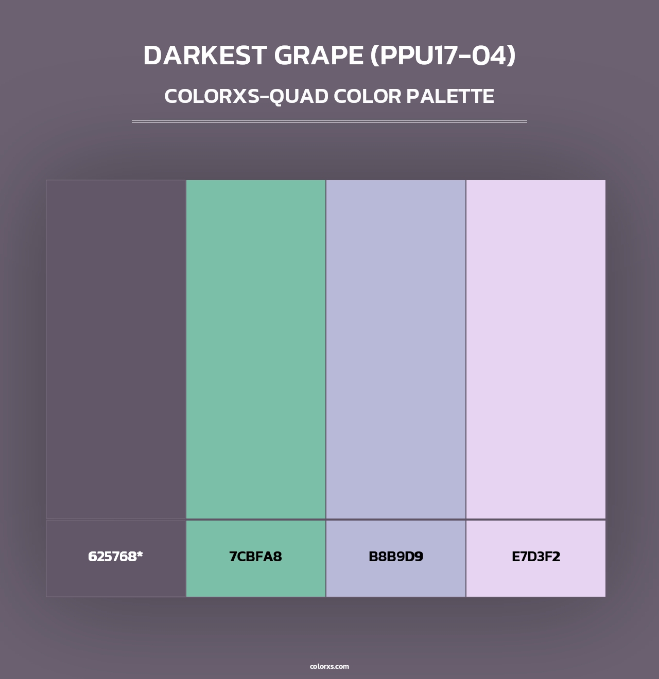 Darkest Grape (PPU17-04) - Colorxs Quad Palette