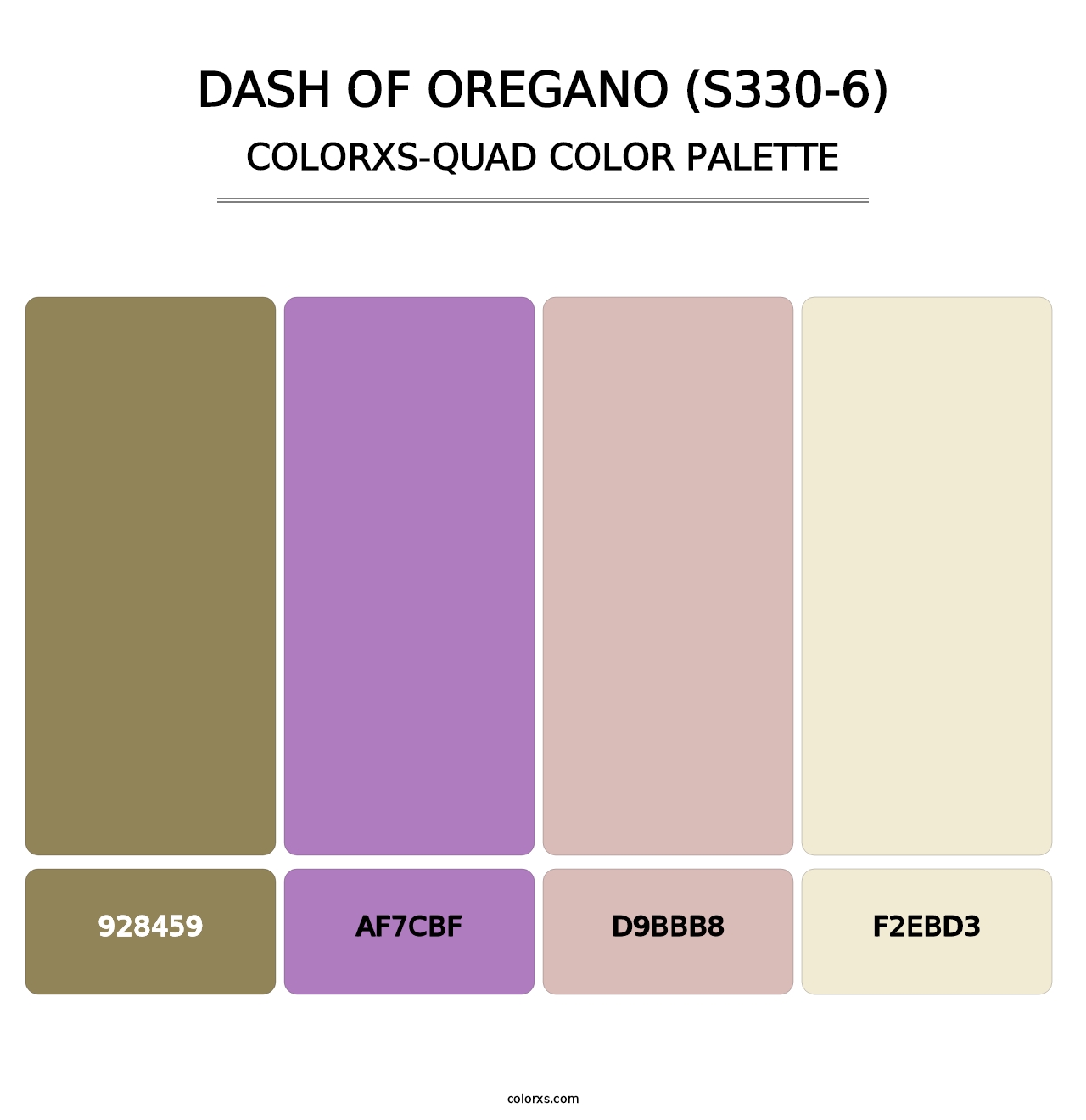 Dash Of Oregano (S330-6) - Colorxs Quad Palette