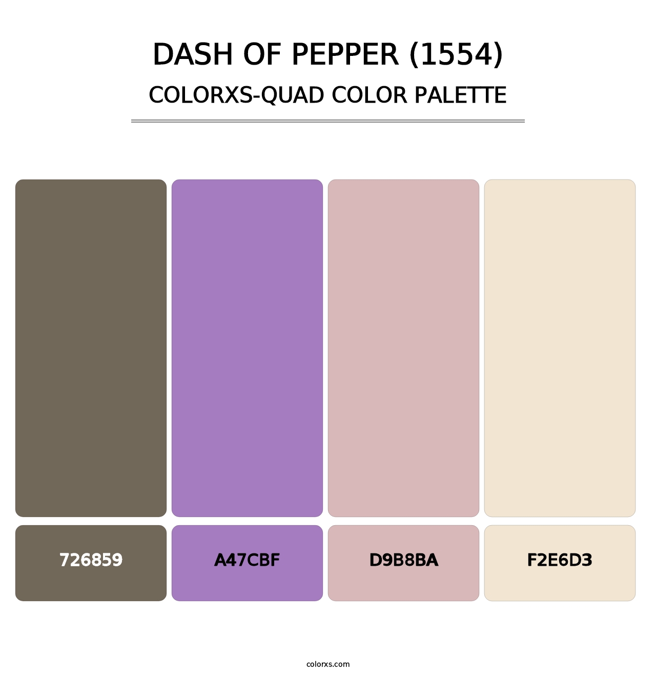 Dash of Pepper (1554) - Colorxs Quad Palette