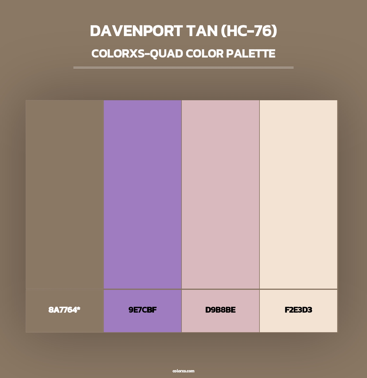 Davenport Tan (HC-76) - Colorxs Quad Palette