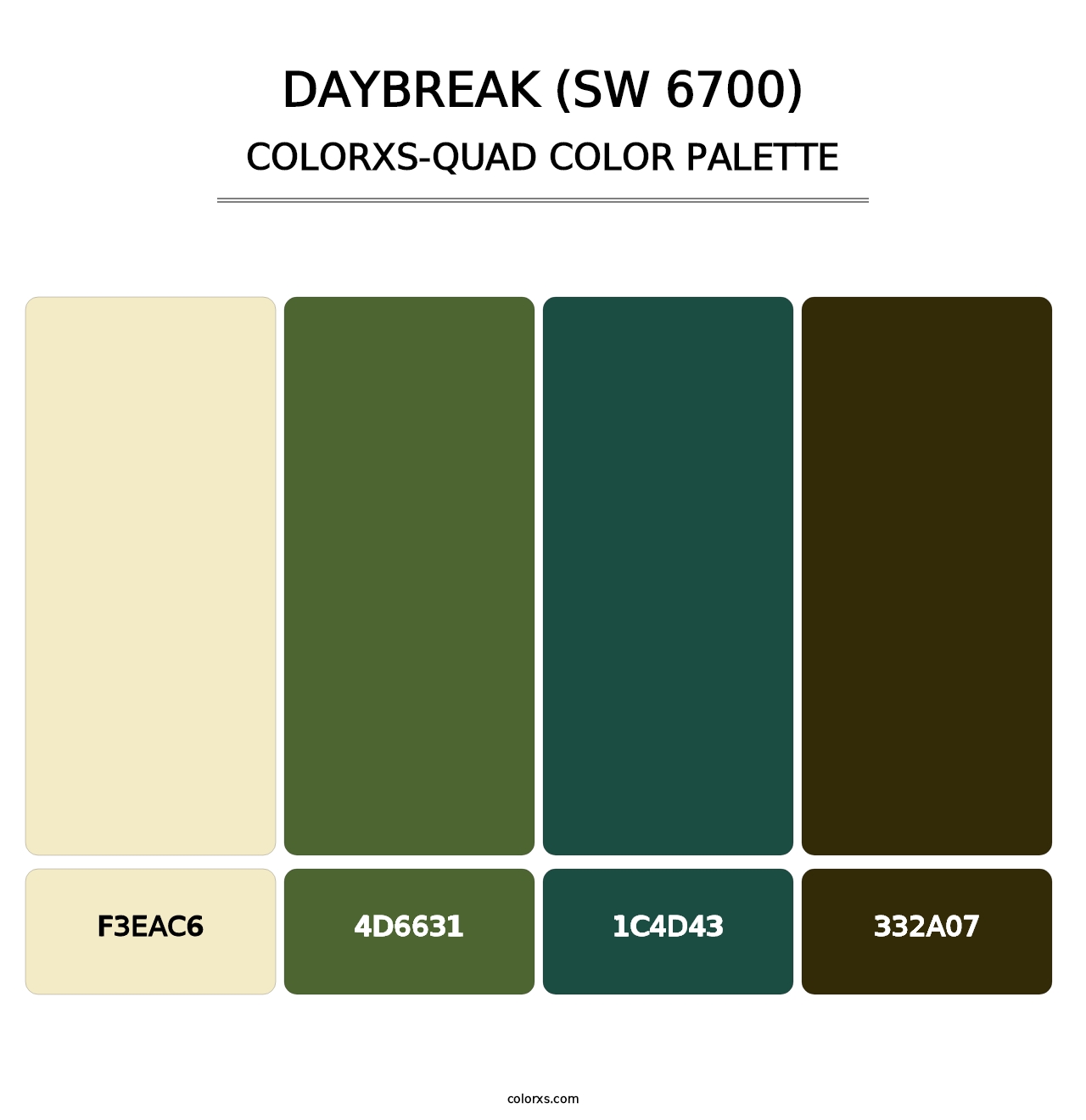 Daybreak (SW 6700) - Colorxs Quad Palette