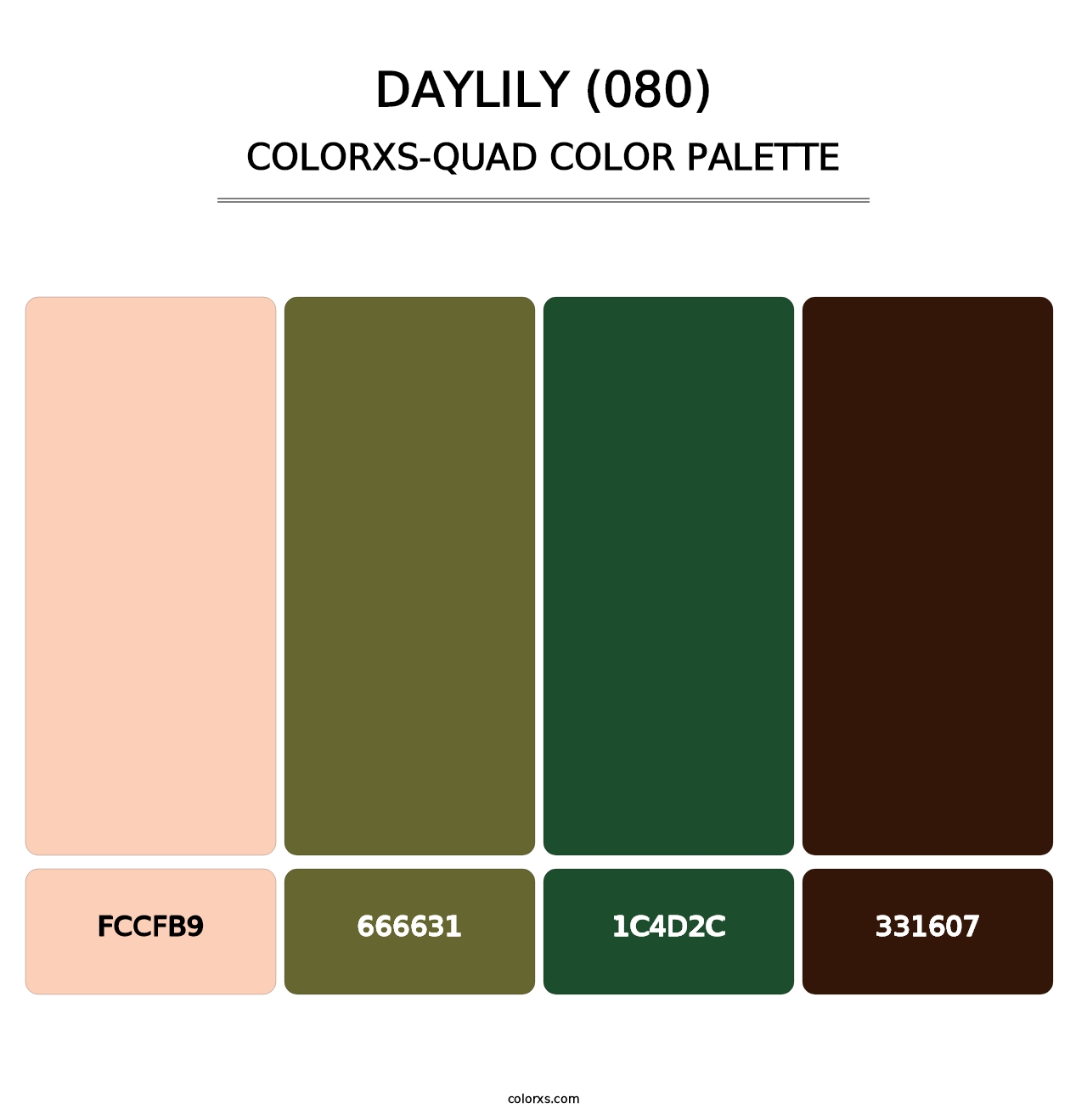 Daylily (080) - Colorxs Quad Palette