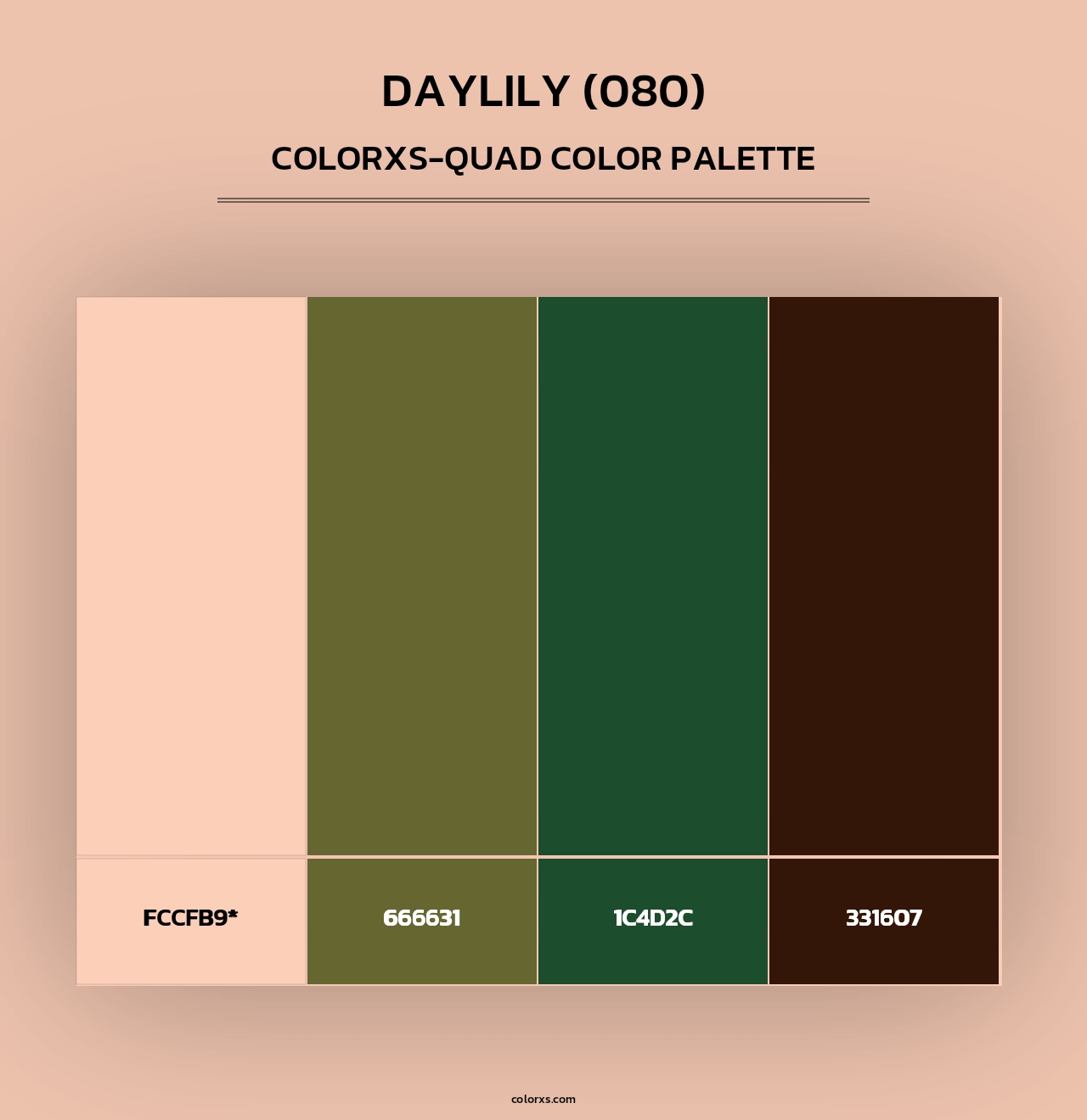 Daylily (080) - Colorxs Quad Palette