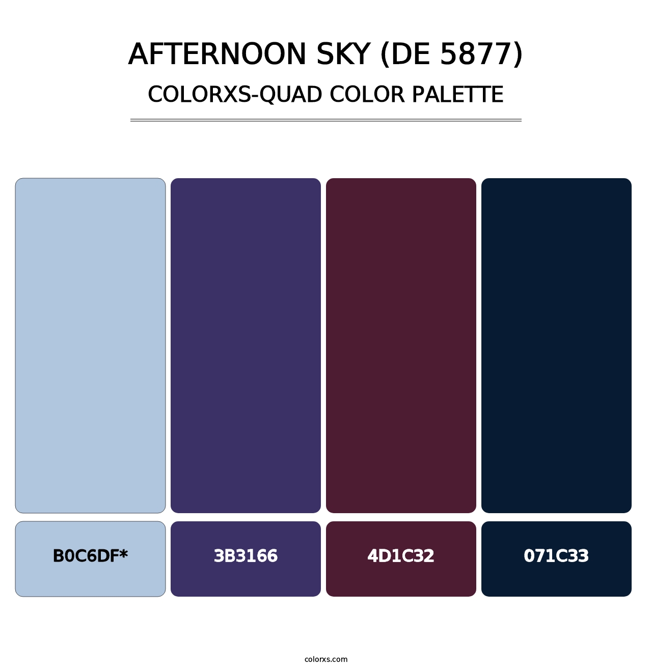 Afternoon Sky (DE 5877) - Colorxs Quad Palette
