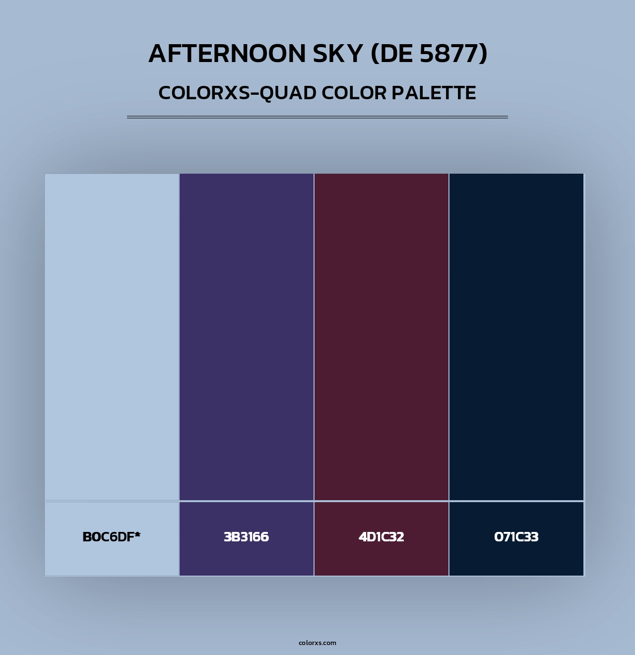 Afternoon Sky (DE 5877) - Colorxs Quad Palette