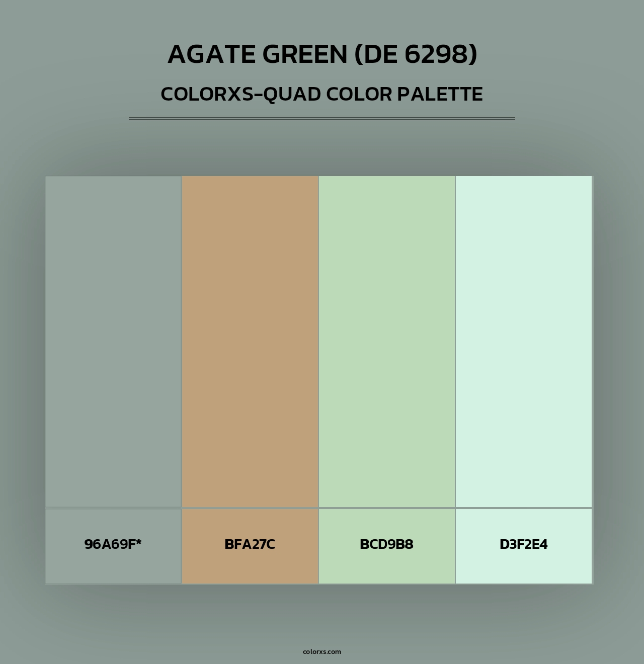 Agate Green (DE 6298) - Colorxs Quad Palette