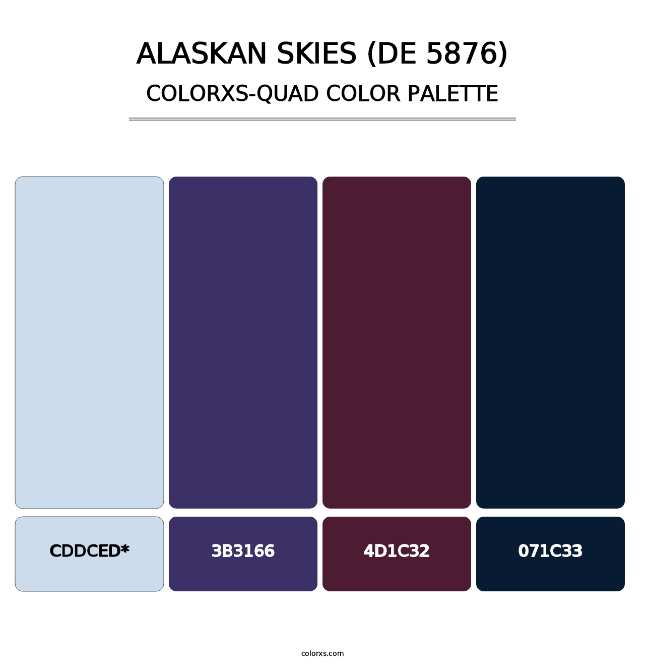 Alaskan Skies (DE 5876) - Colorxs Quad Palette