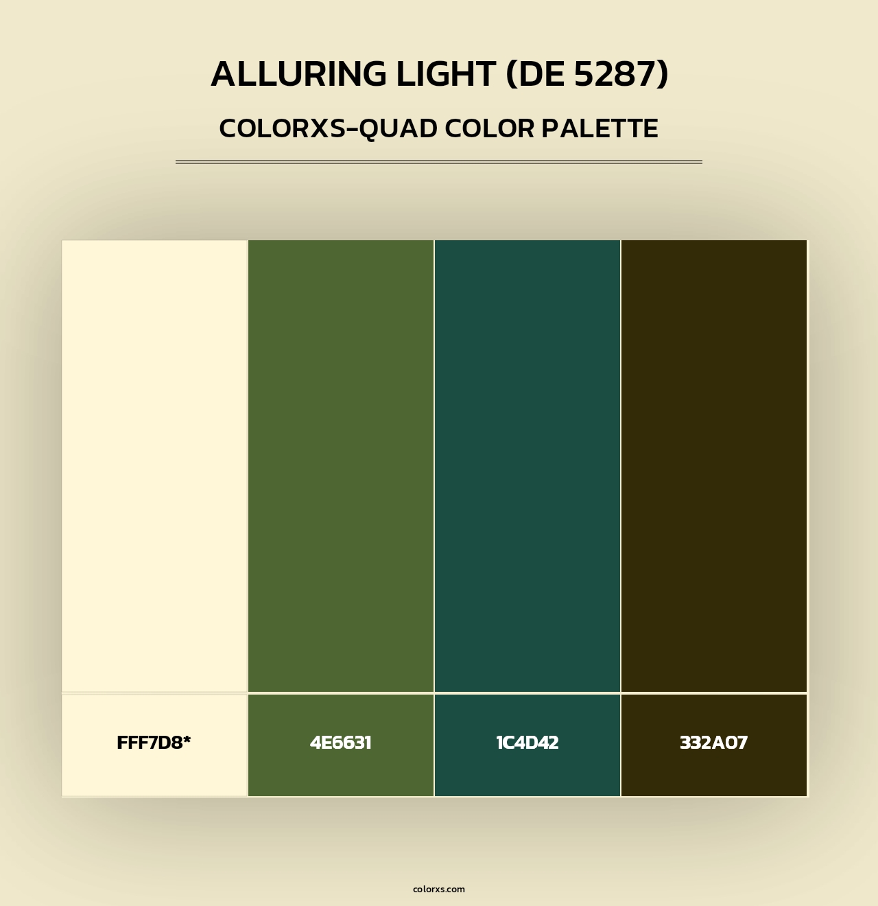 Alluring Light (DE 5287) - Colorxs Quad Palette