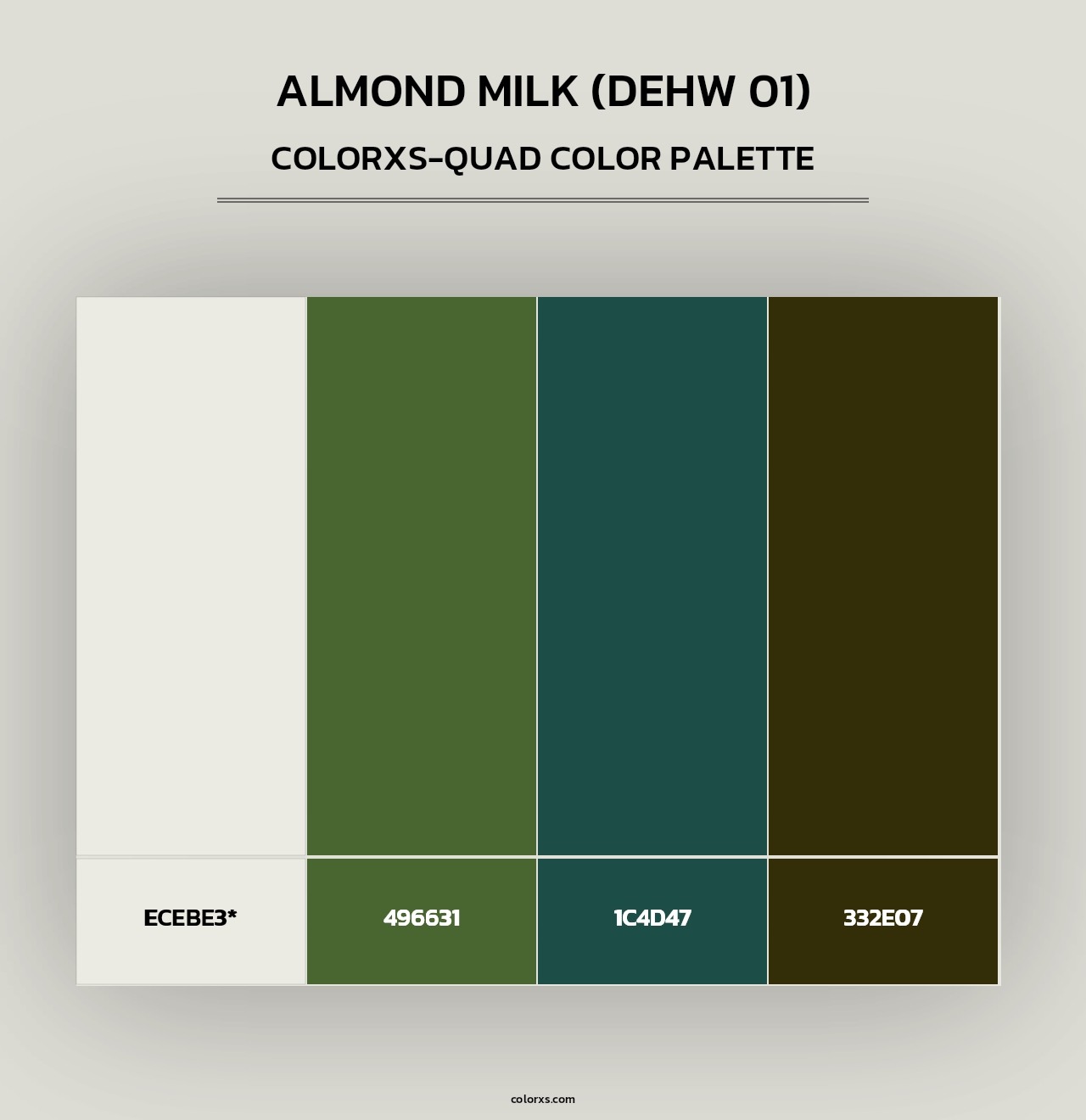 Almond Milk (DEHW 01) - Colorxs Quad Palette