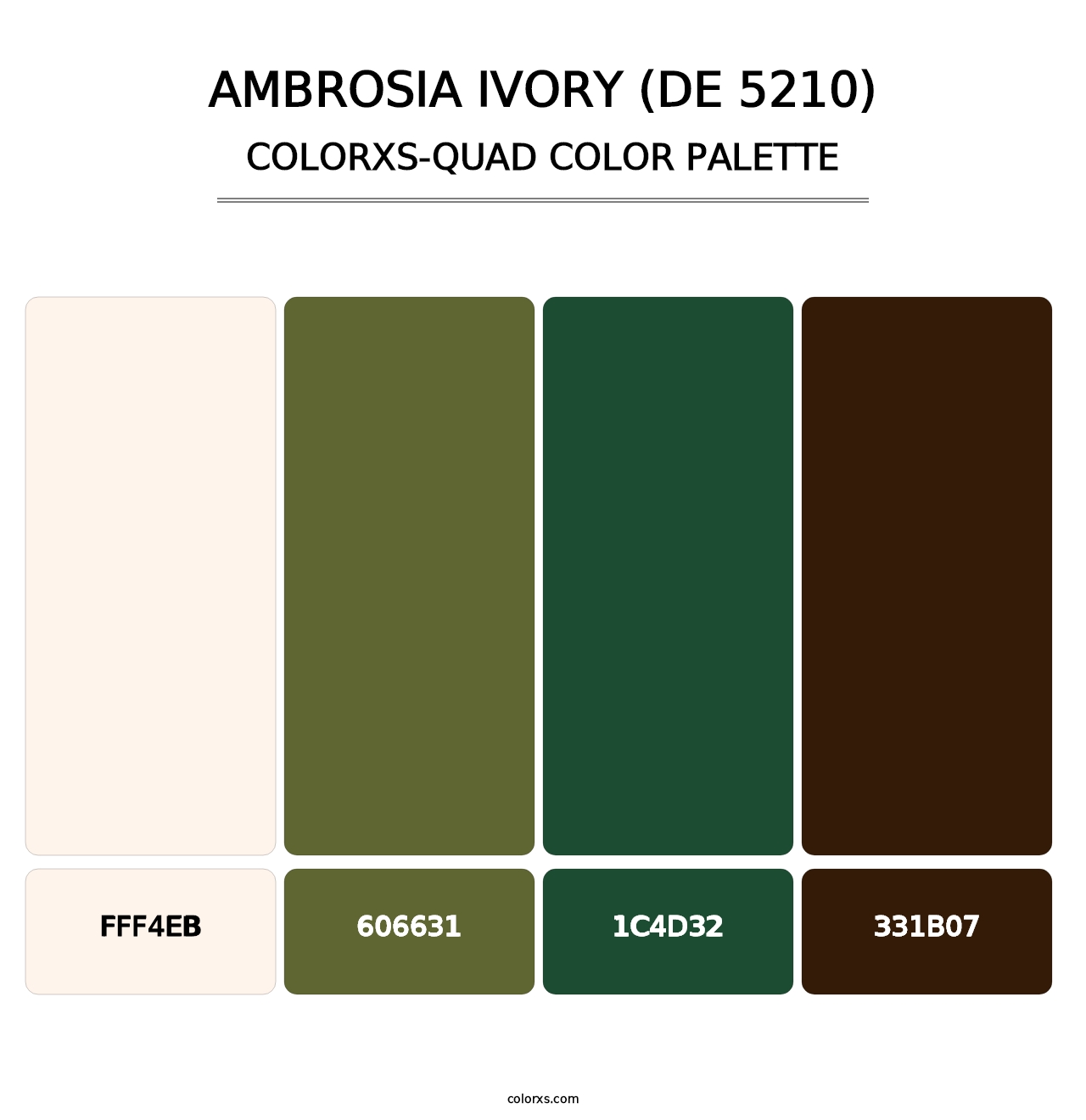 Ambrosia Ivory (DE 5210) - Colorxs Quad Palette