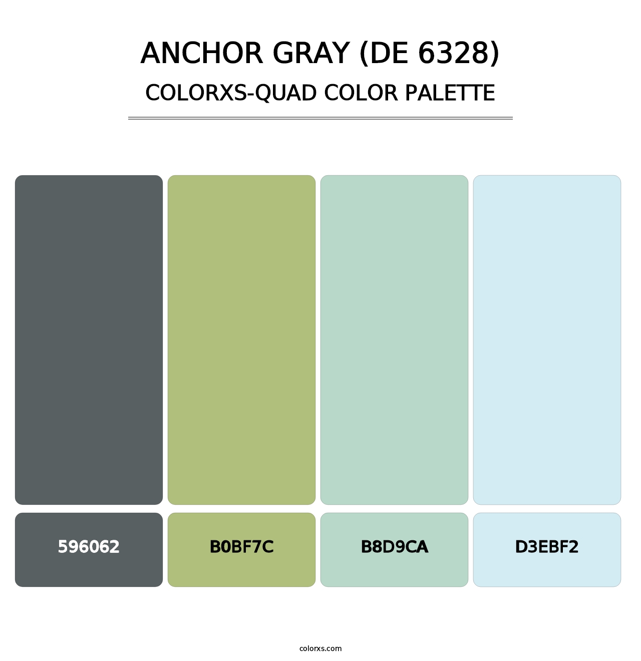 Anchor Gray (DE 6328) - Colorxs Quad Palette