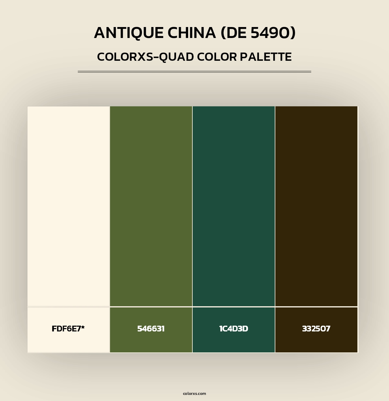 Antique China (DE 5490) - Colorxs Quad Palette