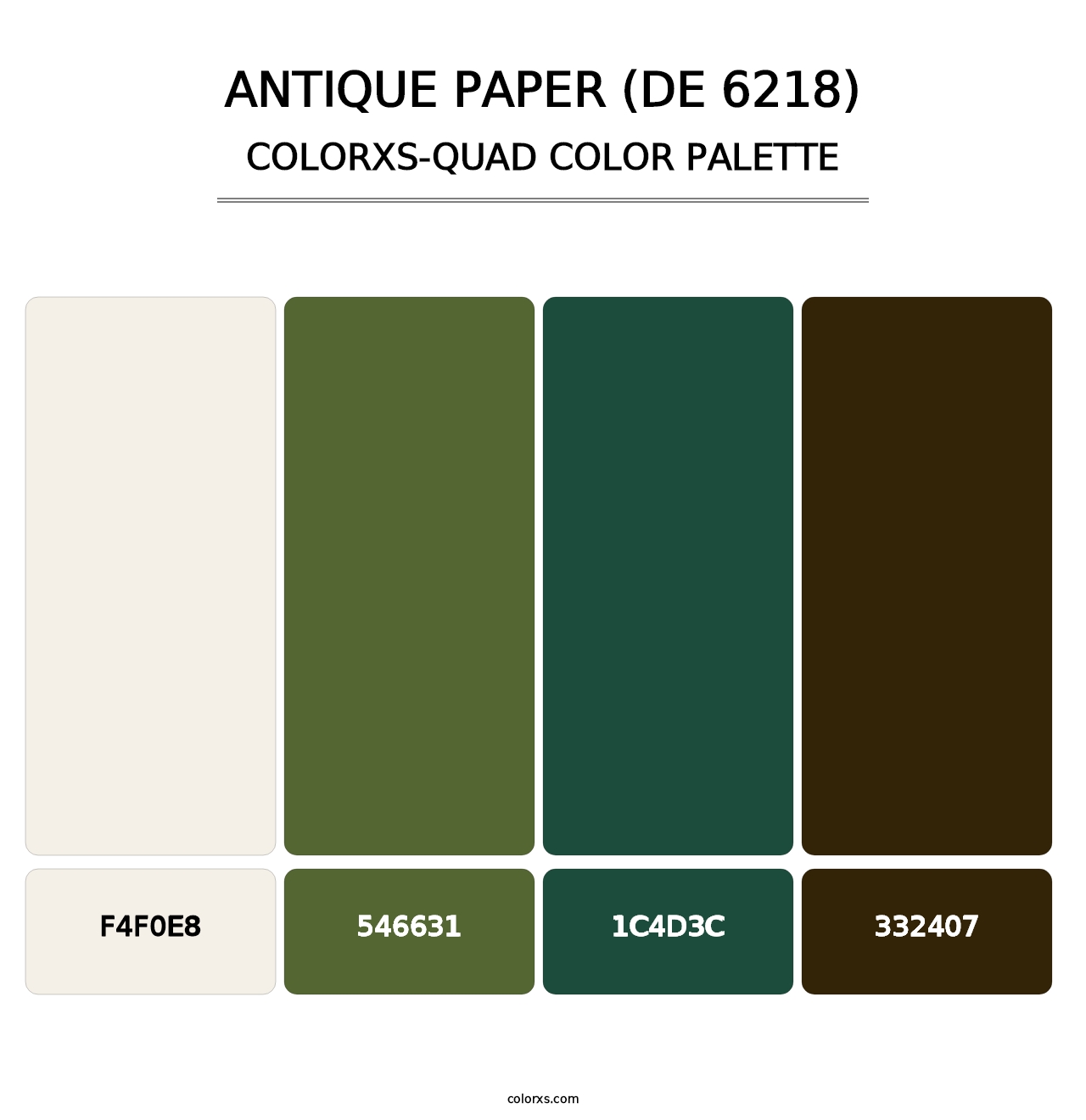 Antique Paper (DE 6218) - Colorxs Quad Palette