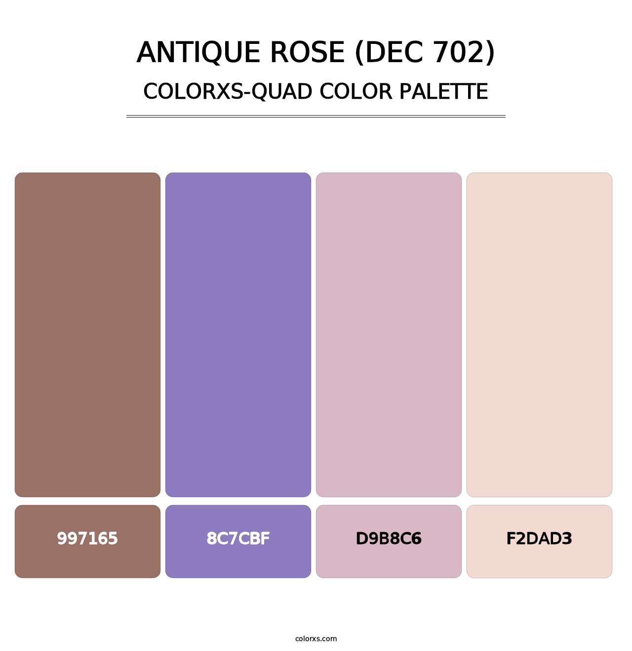 Antique Rose (DEC 702) - Colorxs Quad Palette