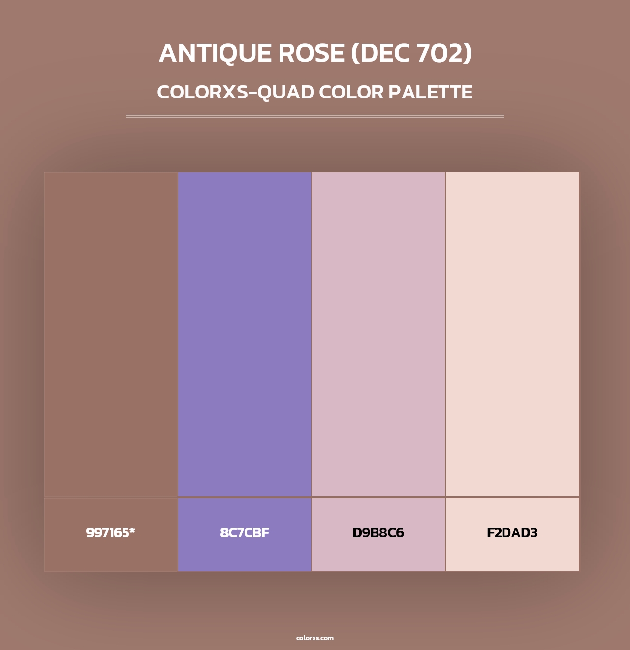 Antique Rose (DEC 702) - Colorxs Quad Palette