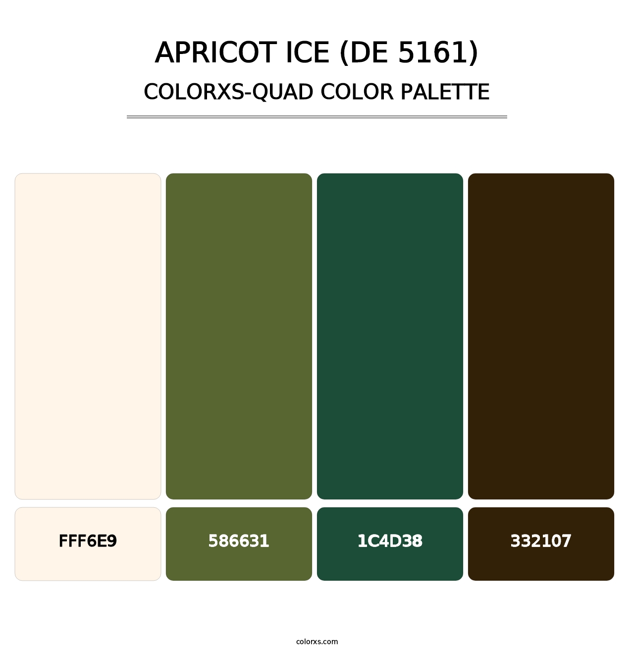 Apricot Ice (DE 5161) - Colorxs Quad Palette