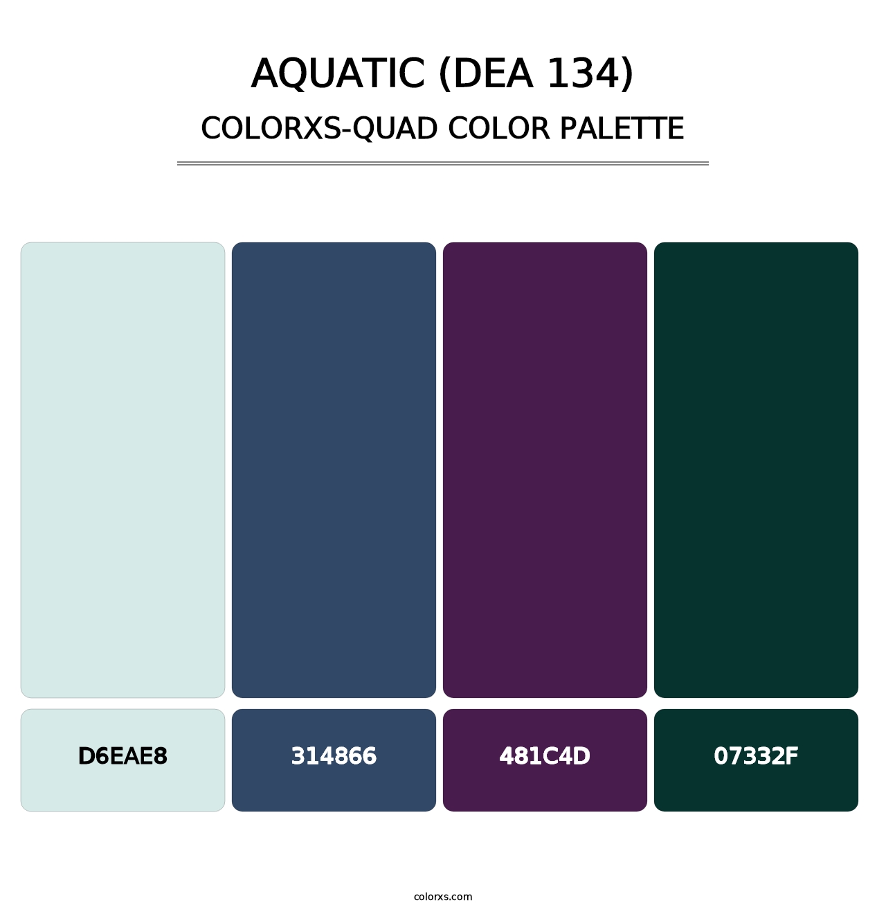 Aquatic (DEA 134) - Colorxs Quad Palette