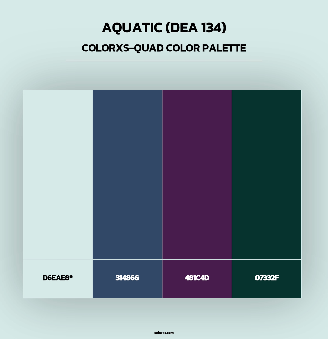 Aquatic (DEA 134) - Colorxs Quad Palette