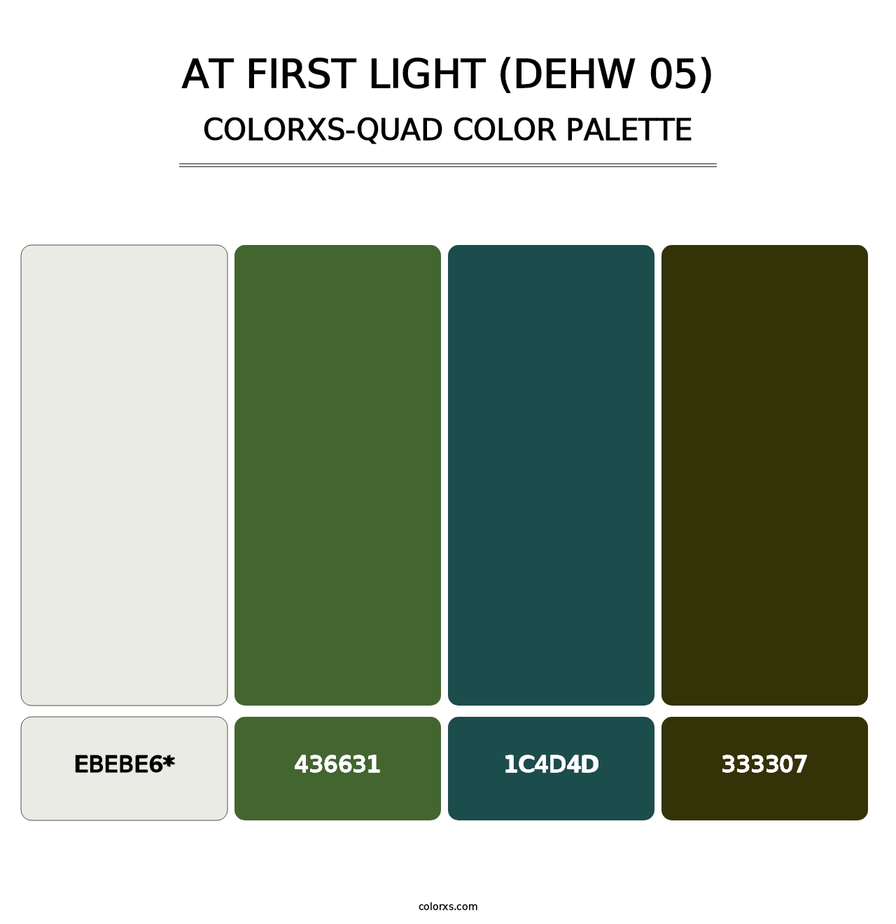 At First Light (DEHW 05) - Colorxs Quad Palette