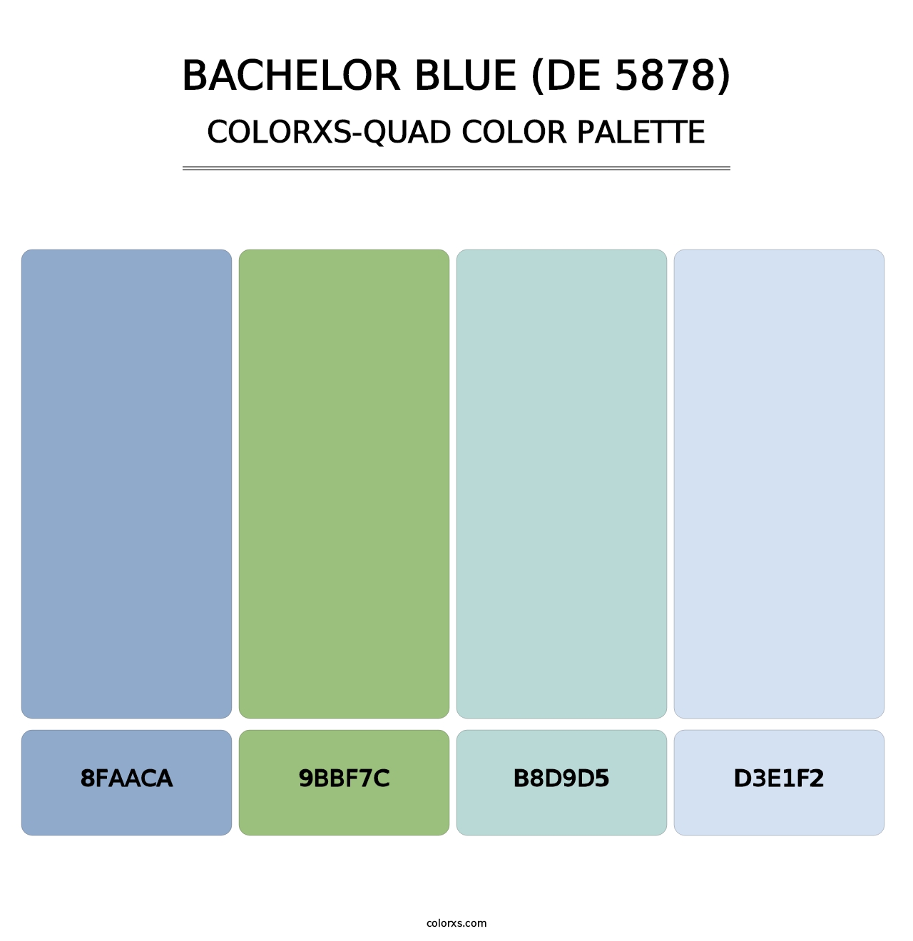 Bachelor Blue (DE 5878) - Colorxs Quad Palette