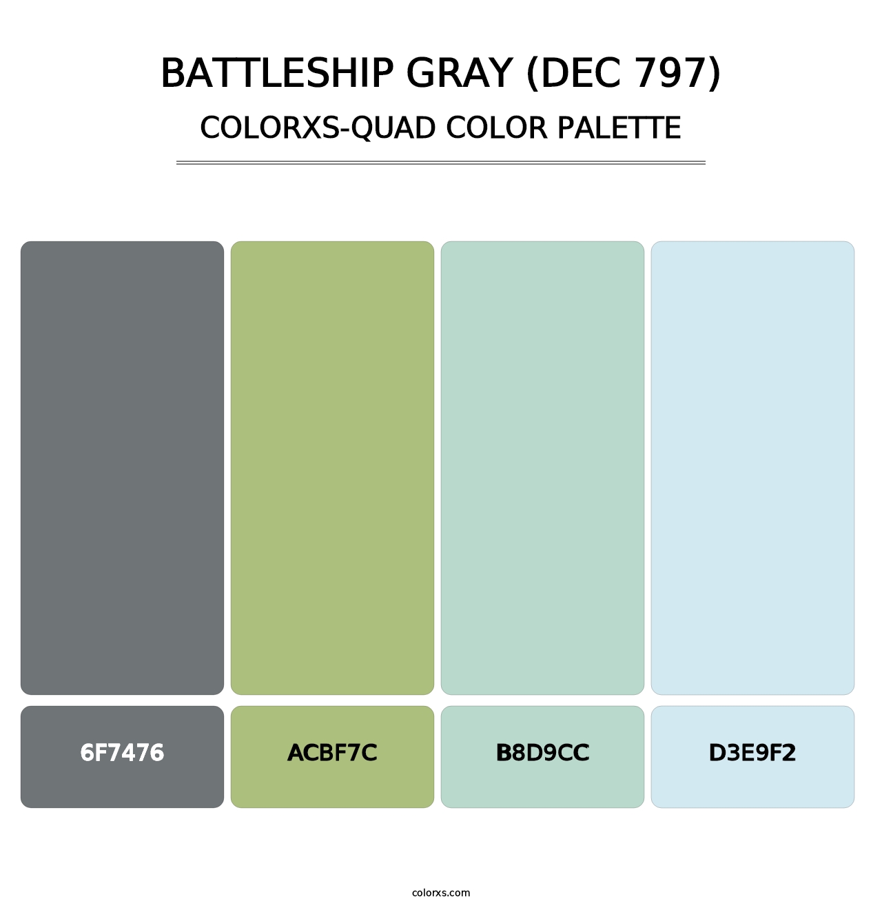 Battleship Gray (DEC 797) - Colorxs Quad Palette