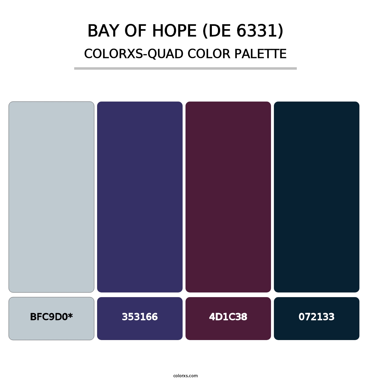 Bay of Hope (DE 6331) - Colorxs Quad Palette