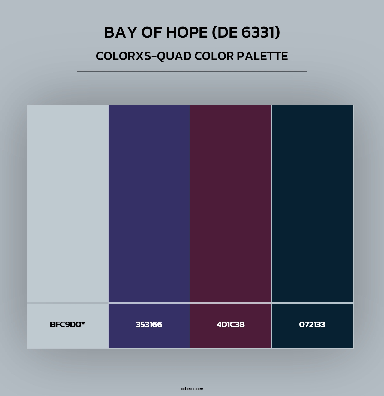 Bay of Hope (DE 6331) - Colorxs Quad Palette